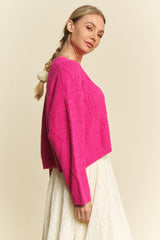 Suéter con hombros caídos y estampado de rombos de Davi &amp; Dani 