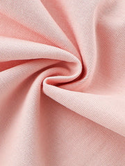 Close up of soft blush pink fabric texture of children's ruffle sleeve t-shirt