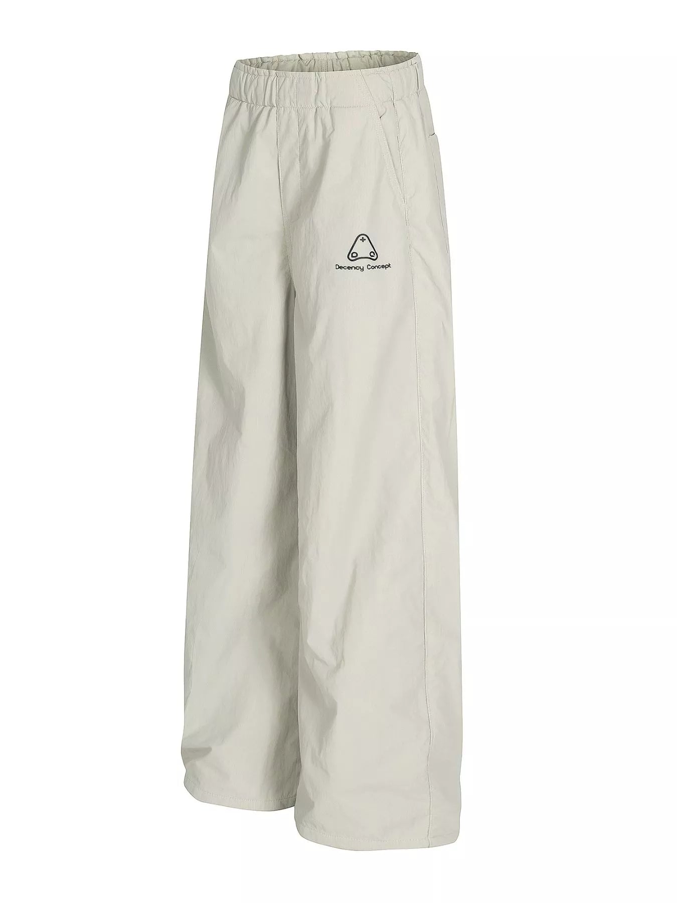 Men's casual pants with a wide leg silhouette.