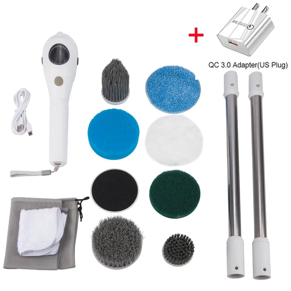 8-in-1 Wireless Electric Cleaning Brush White US Plug