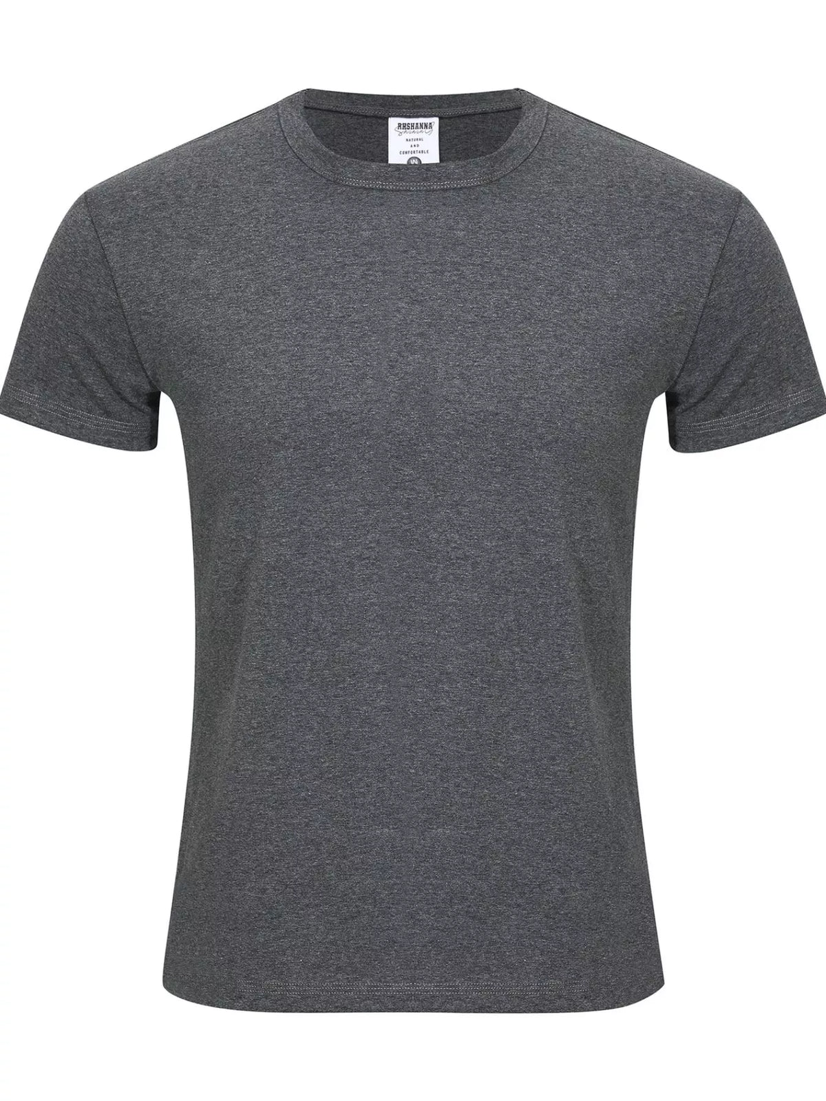 Men's lightweight round-neck short-sleeve T-shirt made from a slightly stretchy cotton-spandex blend.