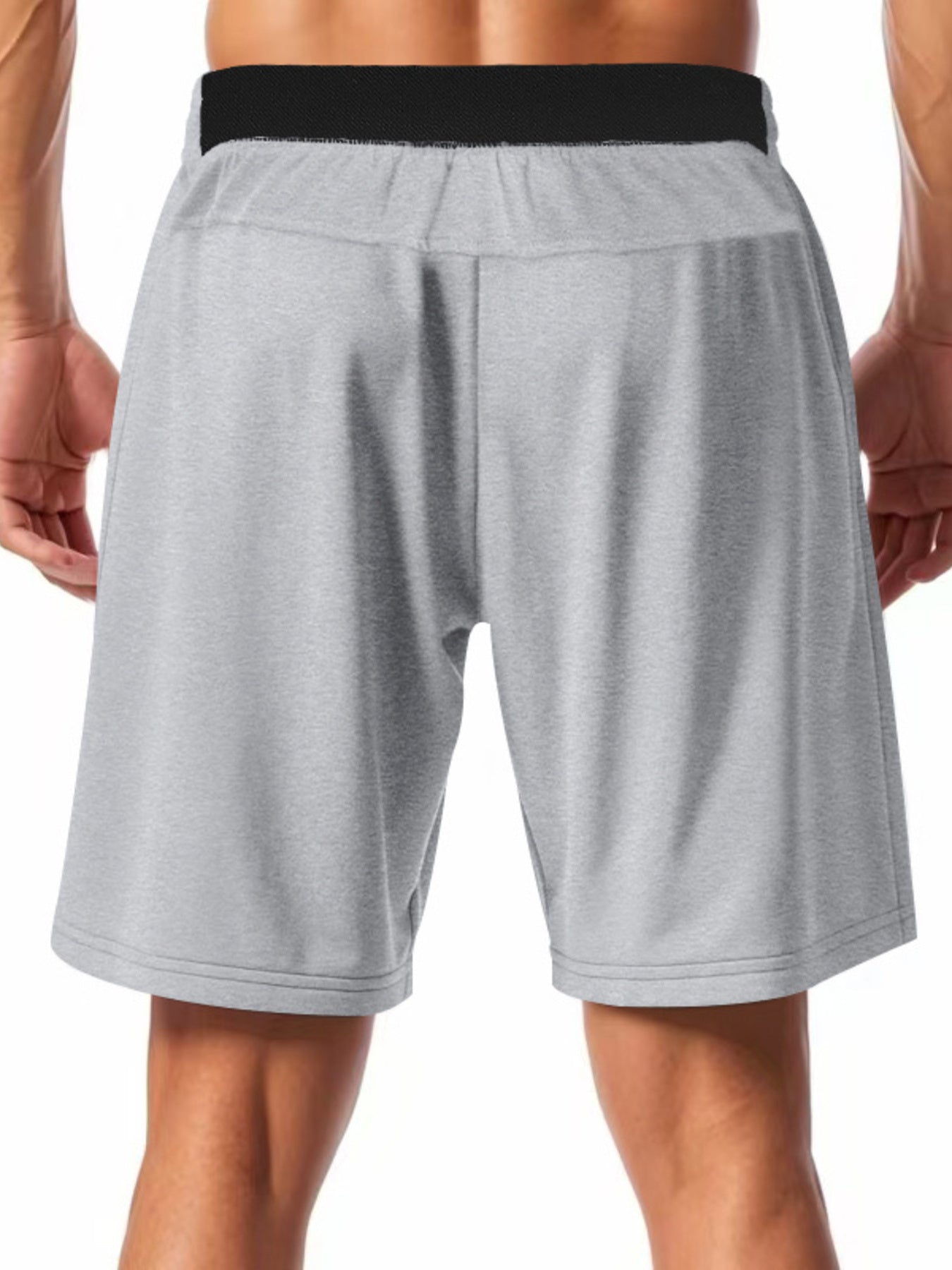 Men's casual shorts with a drawstring waist, available in regular and plus sizes.
