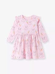 childrens-bunny-and-carrot-print-ruffle-sleeve-a-line-dress-02