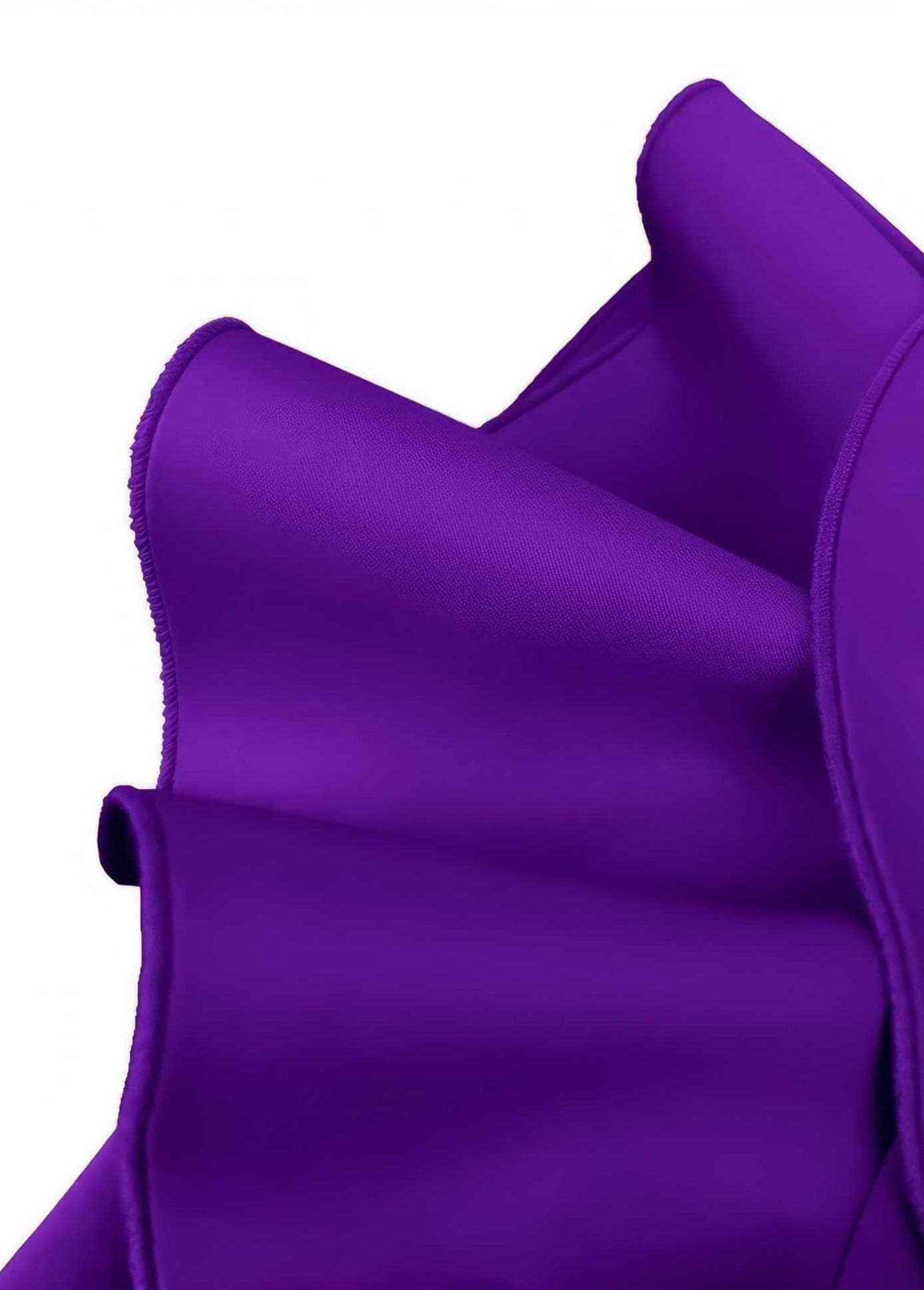 Asymmetrical Ruffle Scuba Accent Dress