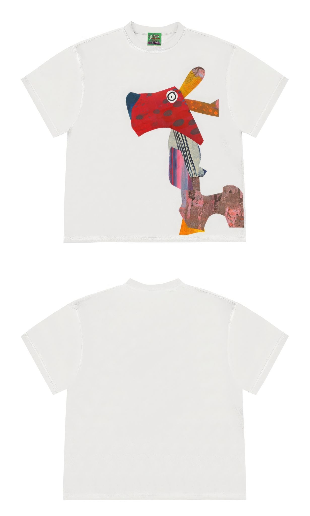 Avant-Garde Graphic Tee with Abstract Animal Print