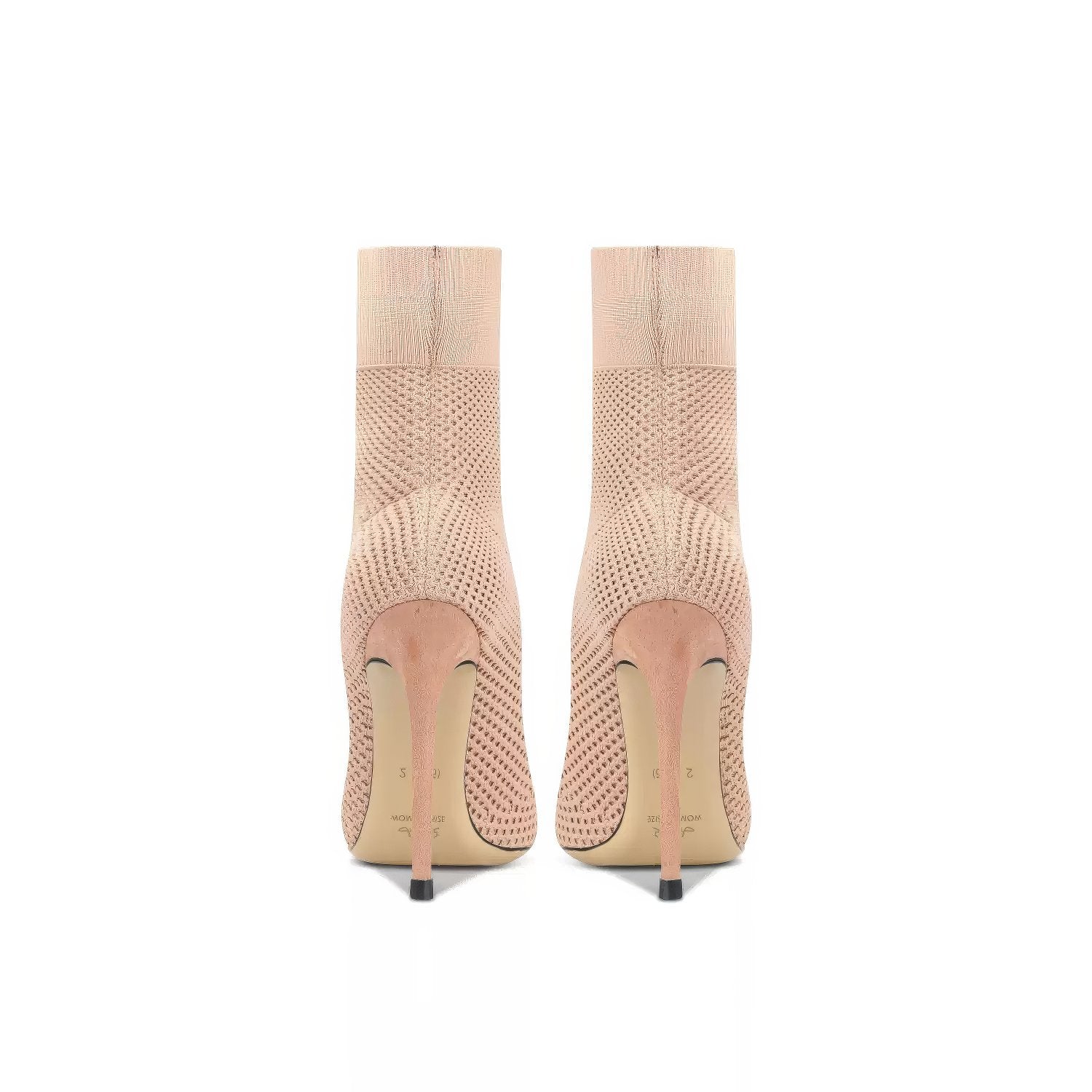 Century Knit Pointed-Toe High Heel Booties for Women