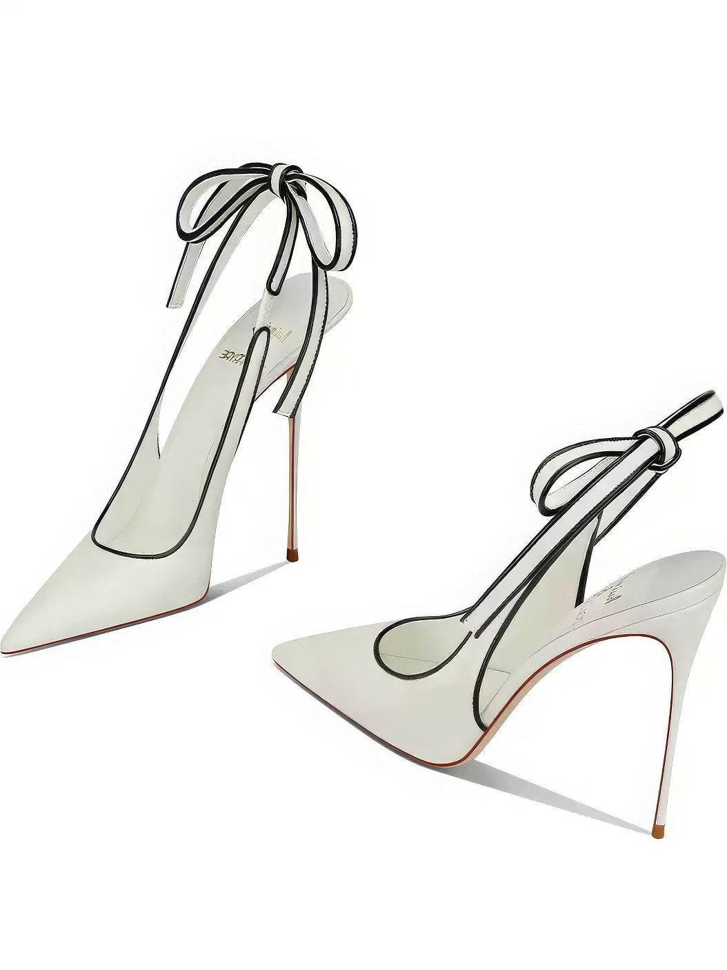 Elegant Pointed-Toe Stiletto Heels with Bow-Tied Ankle Straps