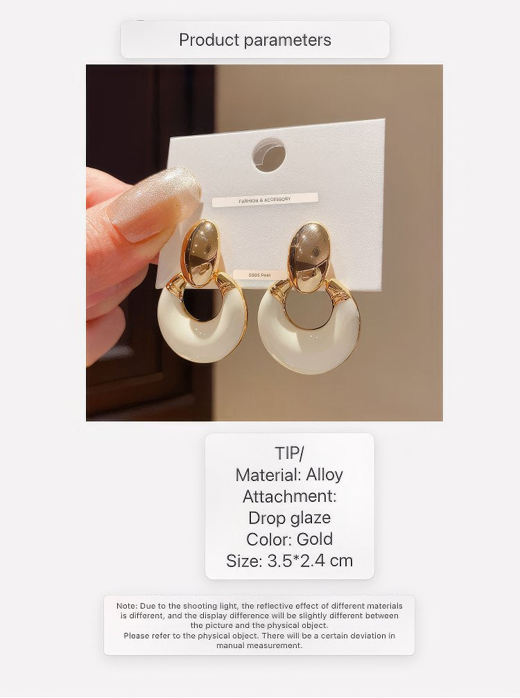 Exquisite Geometric Earrings with Smooth Toned Finish