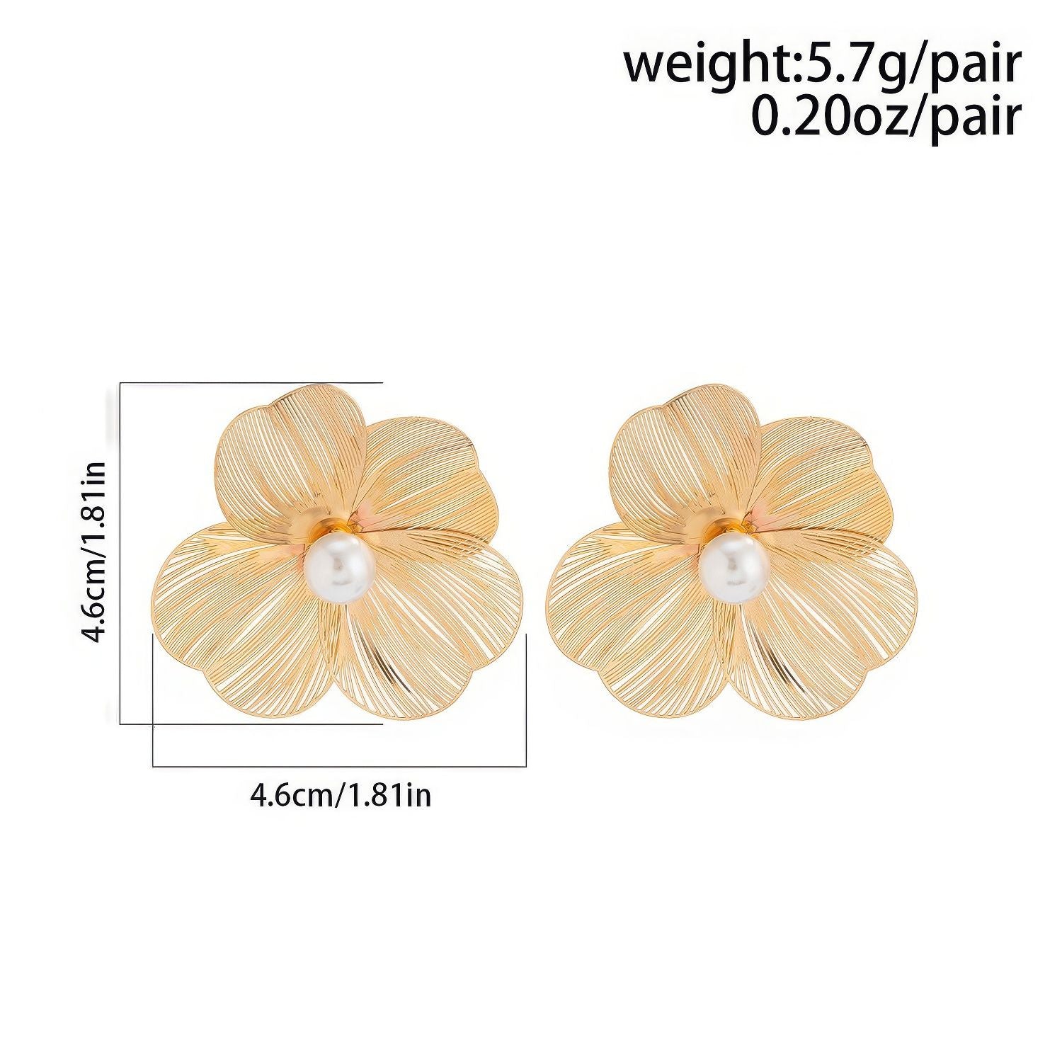 Filigree Flower Pearl Drop Earrings
