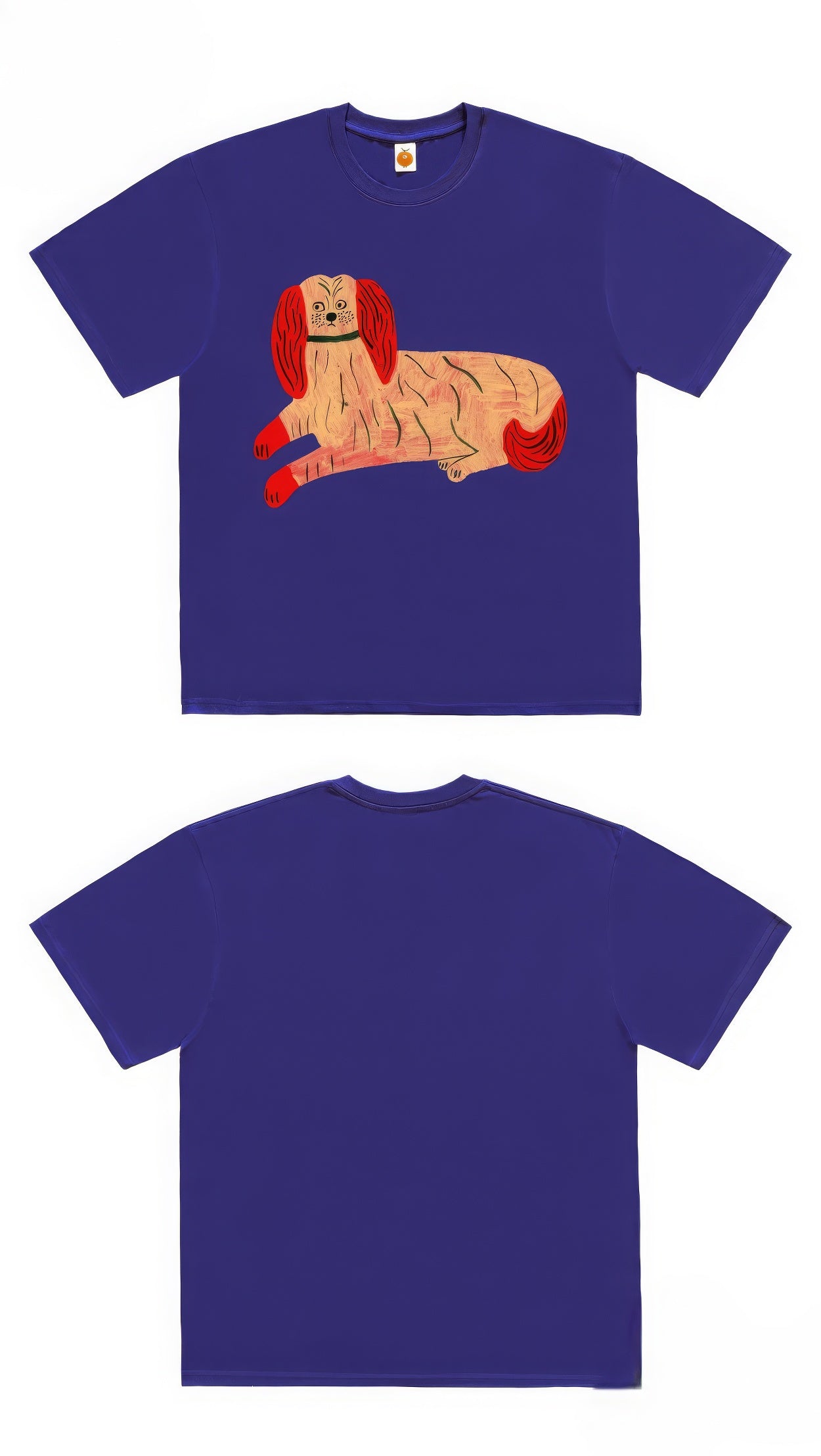 Funky Graphic T-Shirt with Abstract Dog Print