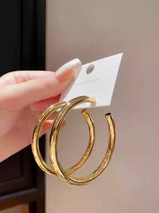 Large Chunky Gold Hoop Earrings