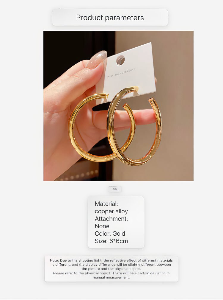 Large Chunky Gold Hoop Earrings