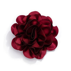 Large Satin Fabric Camellia Flower Brooch