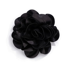 Large Satin Fabric Camellia Flower Brooch