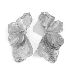 Large Statement Petal Drop Earrings