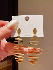 Layered Horizontal Bar Drop Earrings