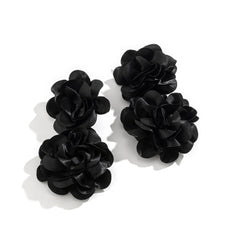 Mini Fabric Flower Stud Earrings