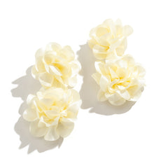 Mini Fabric Flower Stud Earrings