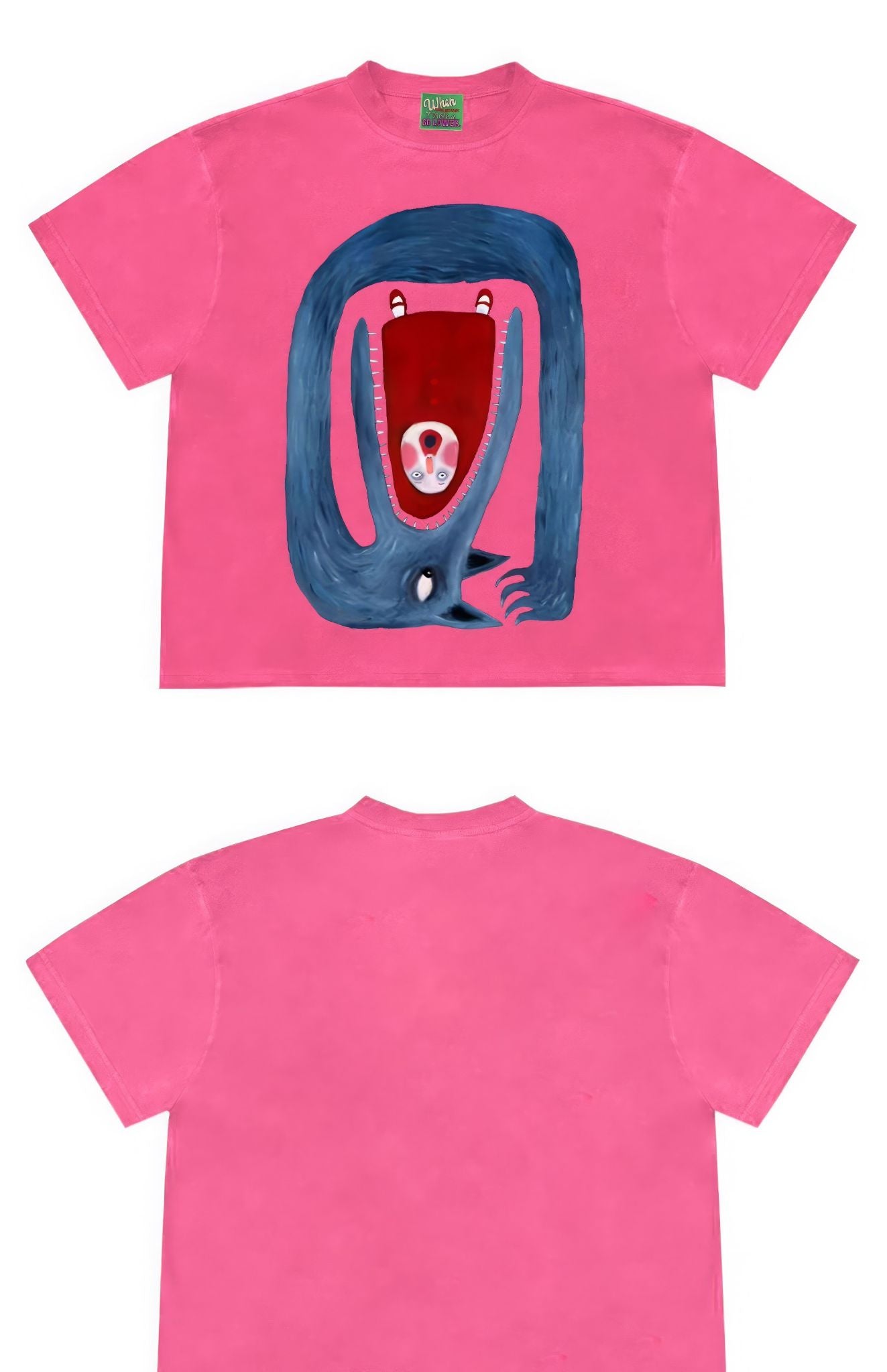 Monster Mouth Graphic Tee with Unique Abstract Design