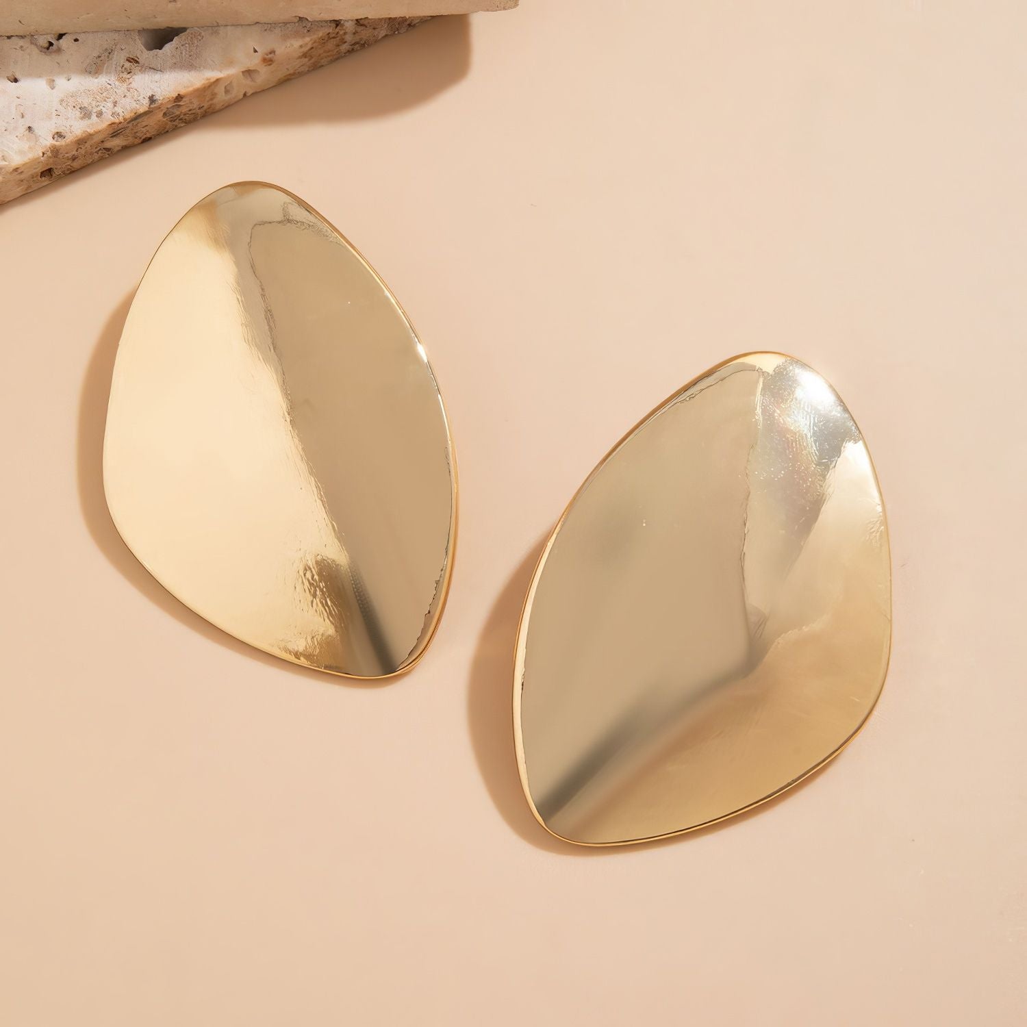 Oversized Abstract Geometric Stud Earrings