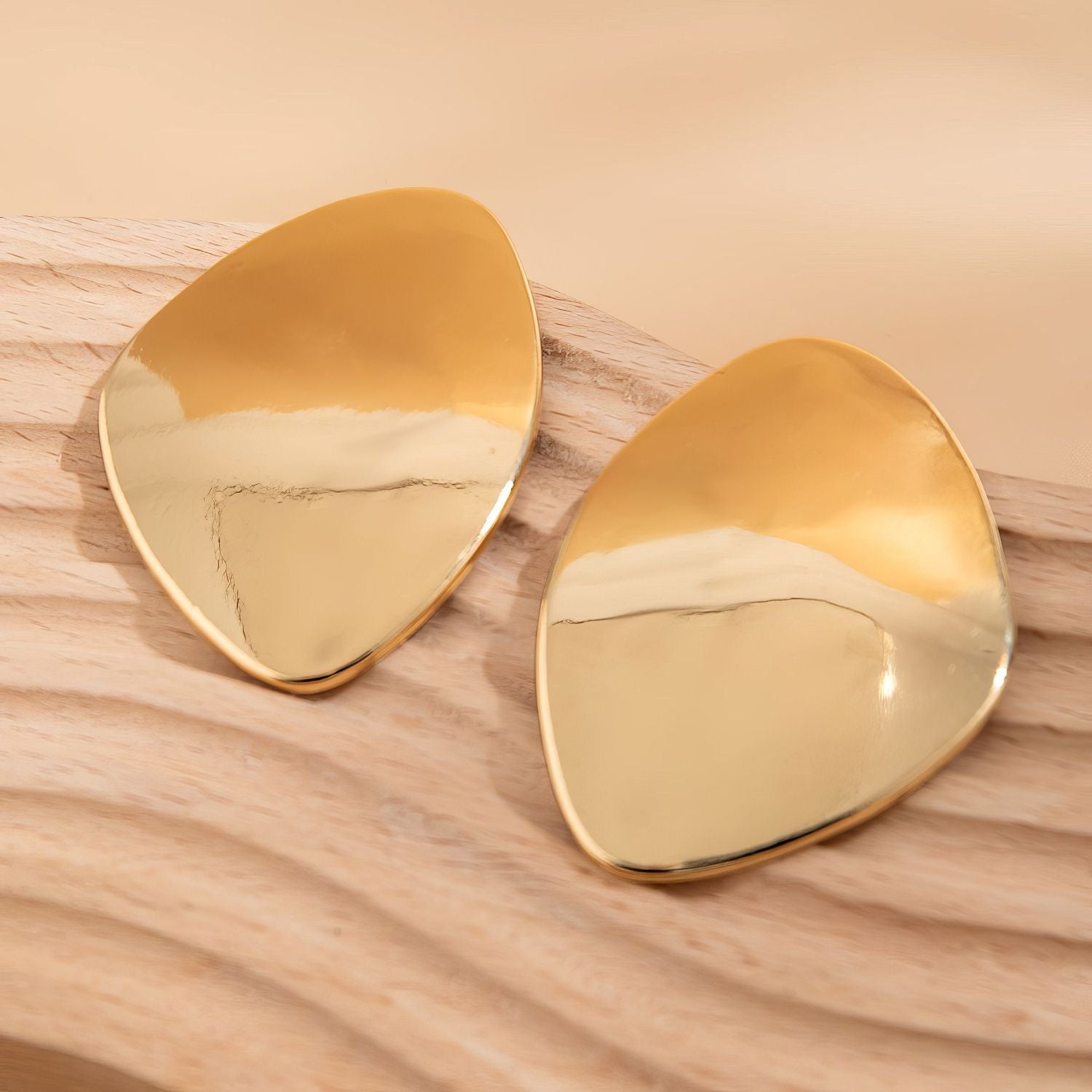 Oversized Abstract Geometric Stud Earrings