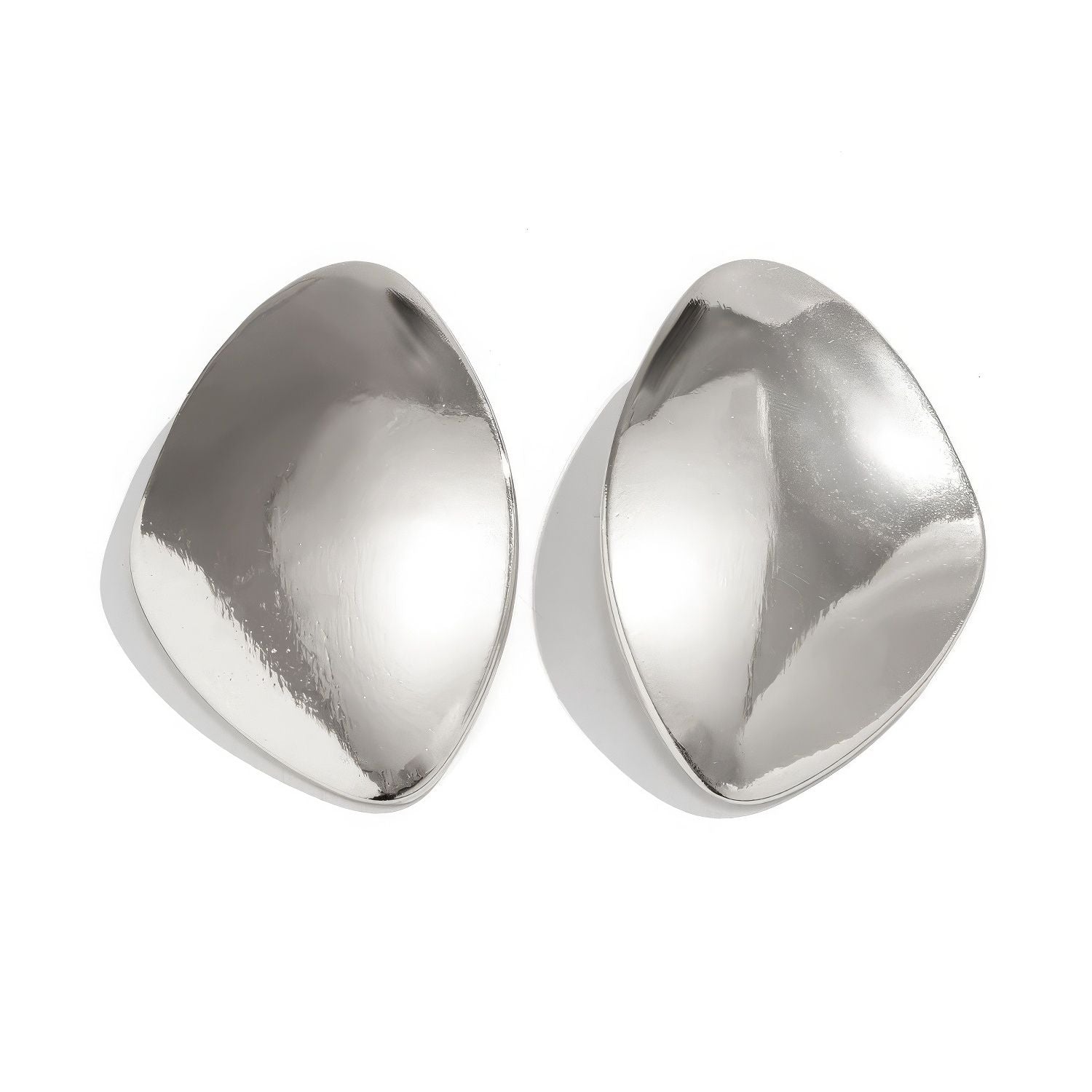 Oversized Abstract Geometric Stud Earrings