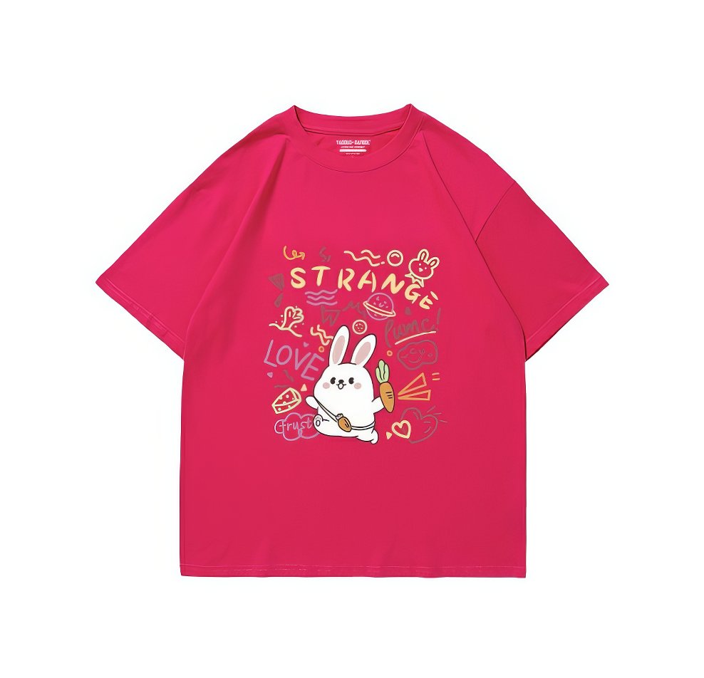 Pink Bunny Love Oversized T-Shirt