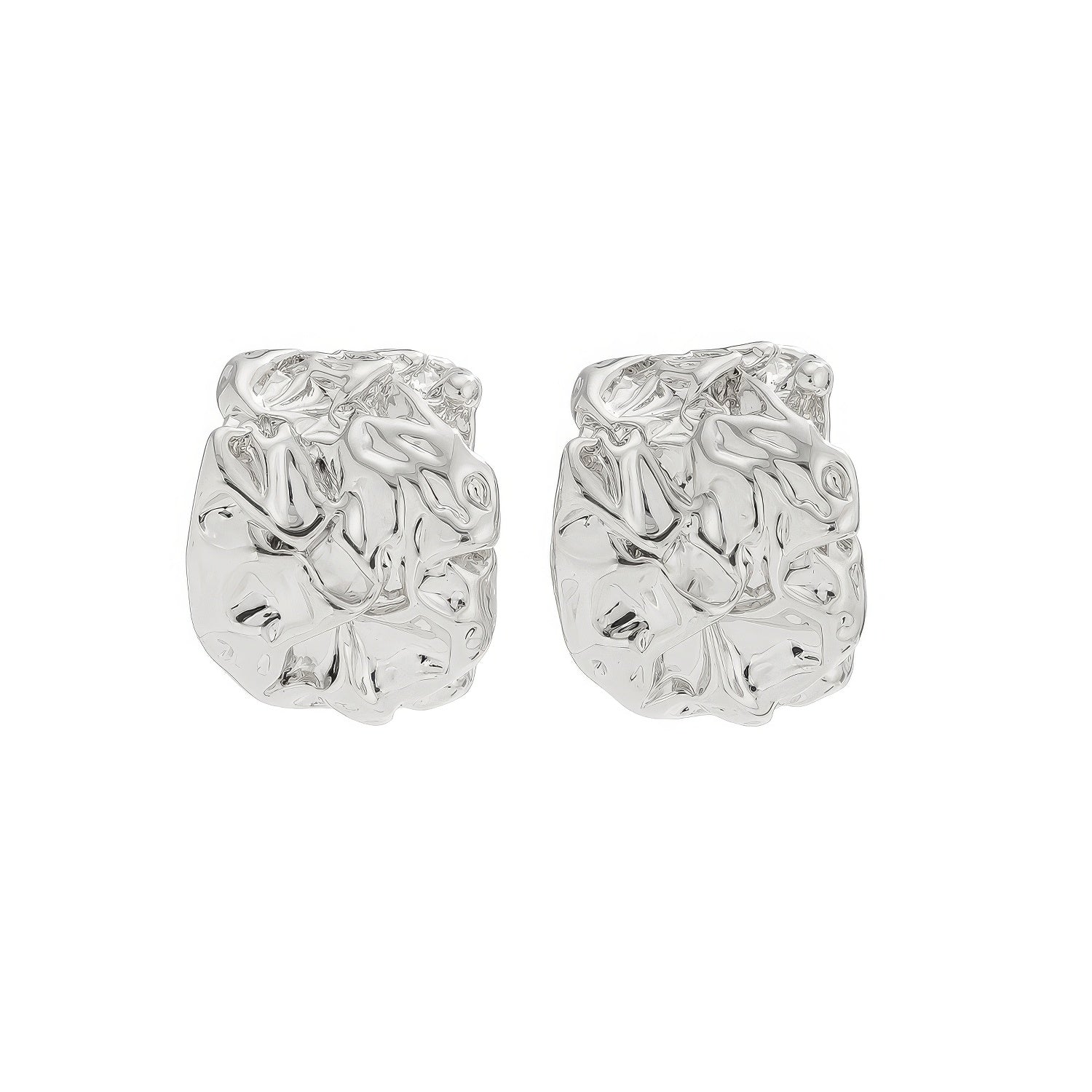 Statement Nugget Textured Stud Earrings