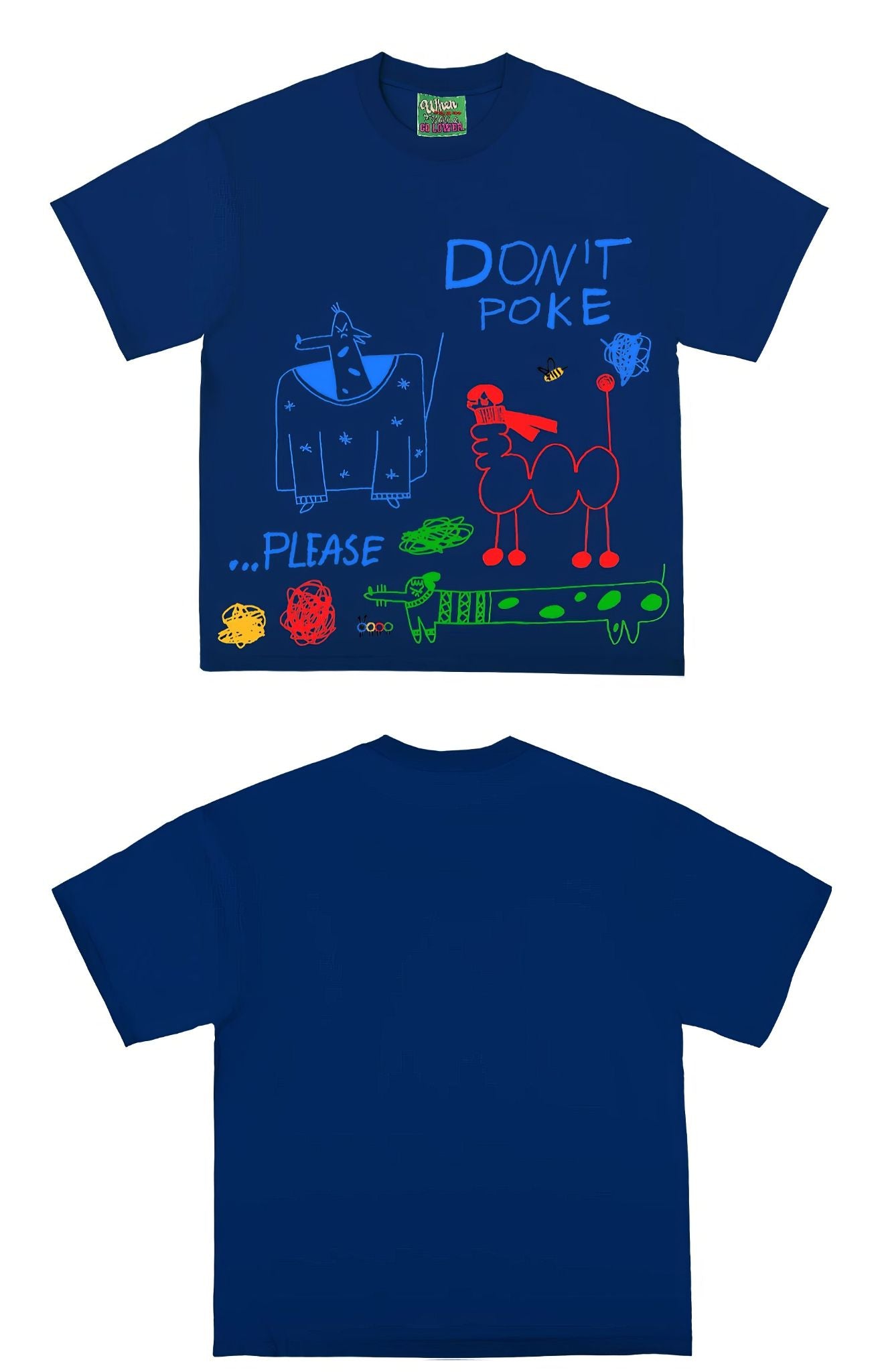 Streetwear Graphic Tee with Abstract Animal Print