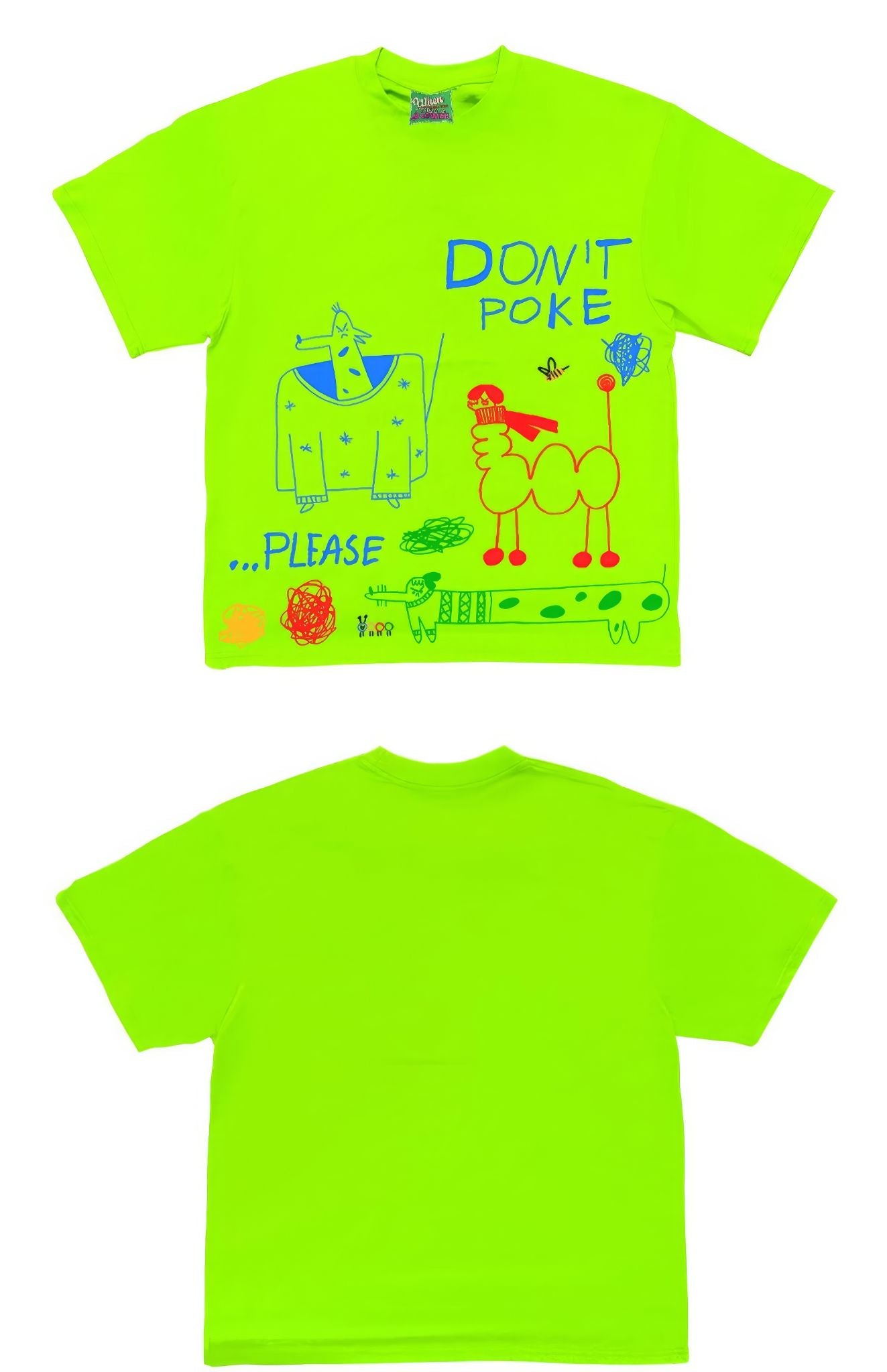 Streetwear Graphic Tee with Abstract Animal Print