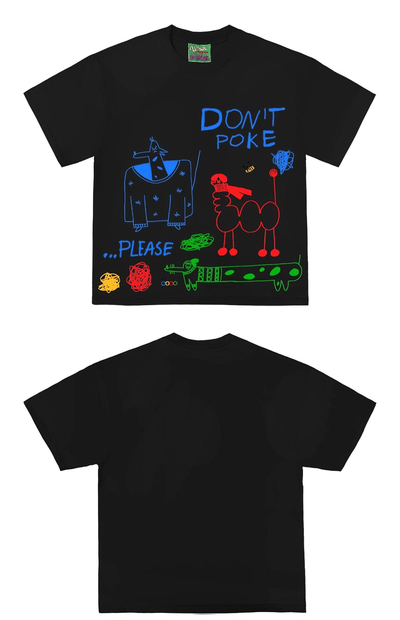 Streetwear Graphic Tee with Abstract Animal Print