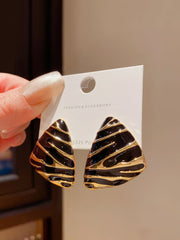 Stylish Patterned Triangle Stud Earrings