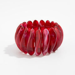 Swirled Resin Pebble Stretch Bracelet