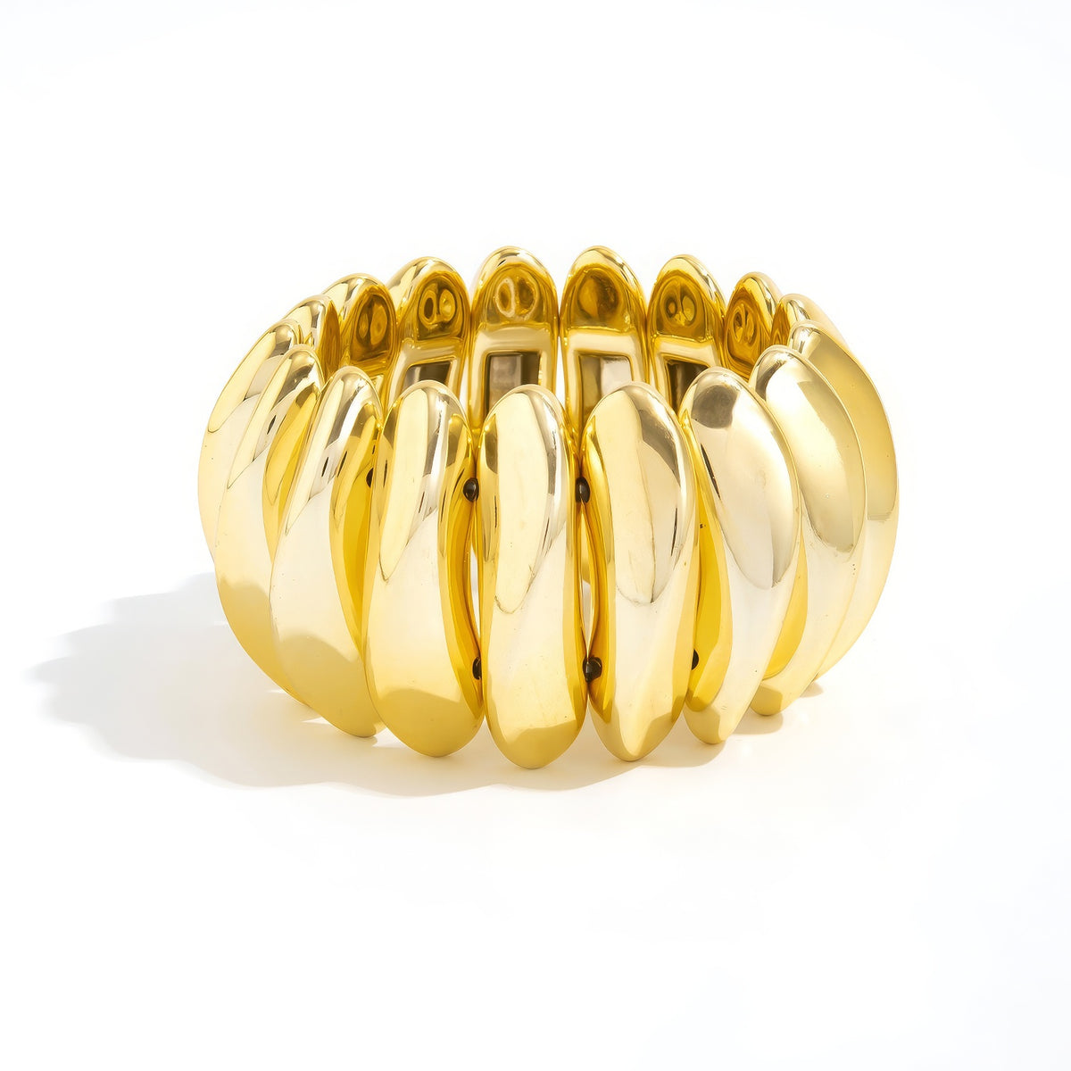 Swirled Resin Pebble Stretch Bracelet