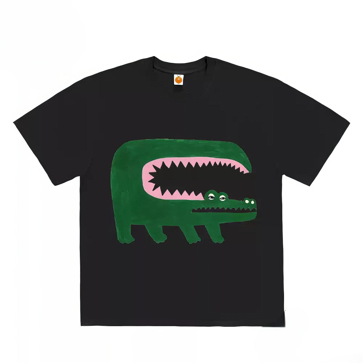 Wide-Mouth Crocodile Graphic T-Shirt