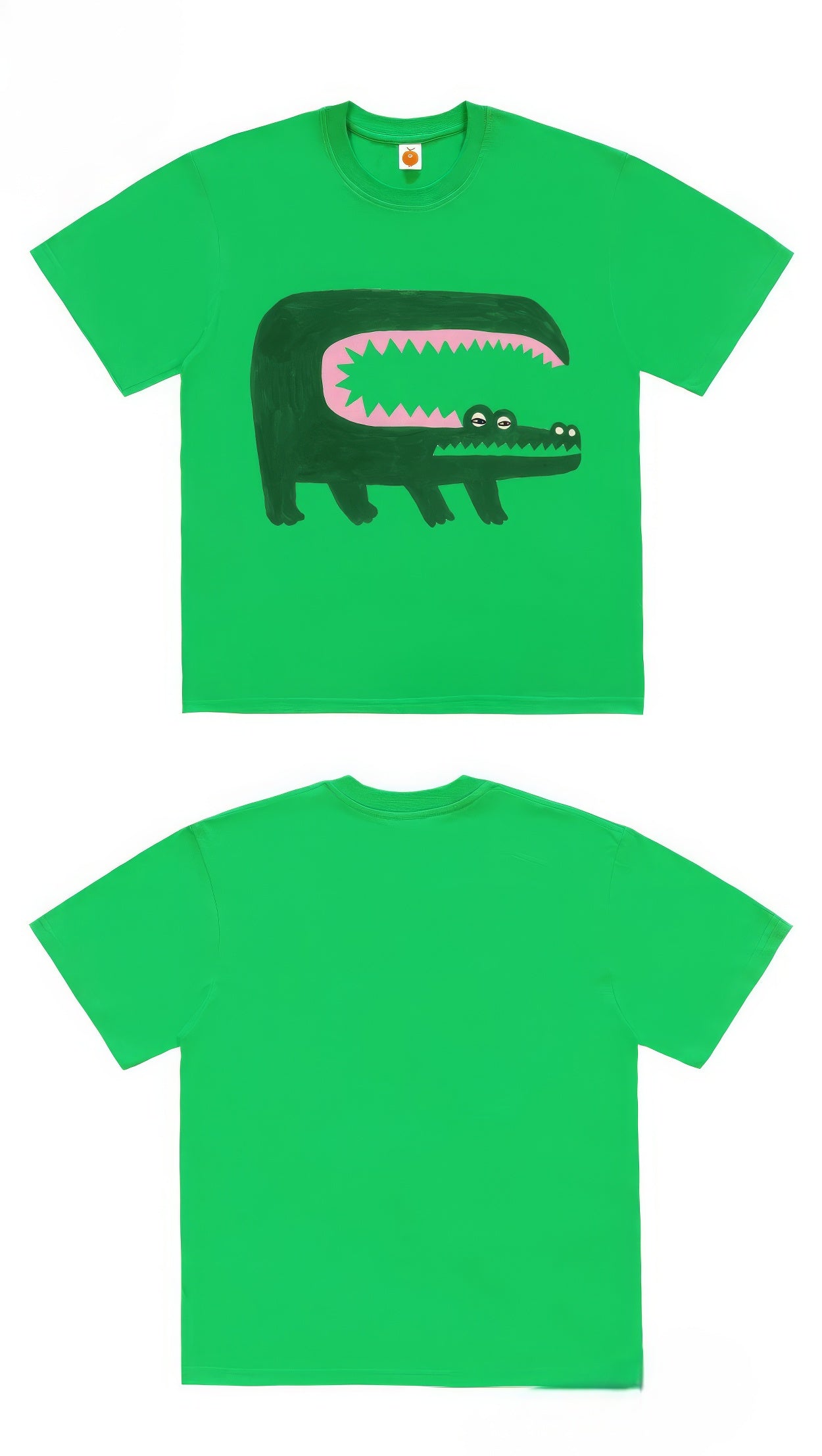 Wide-Mouth Crocodile Graphic T-Shirt