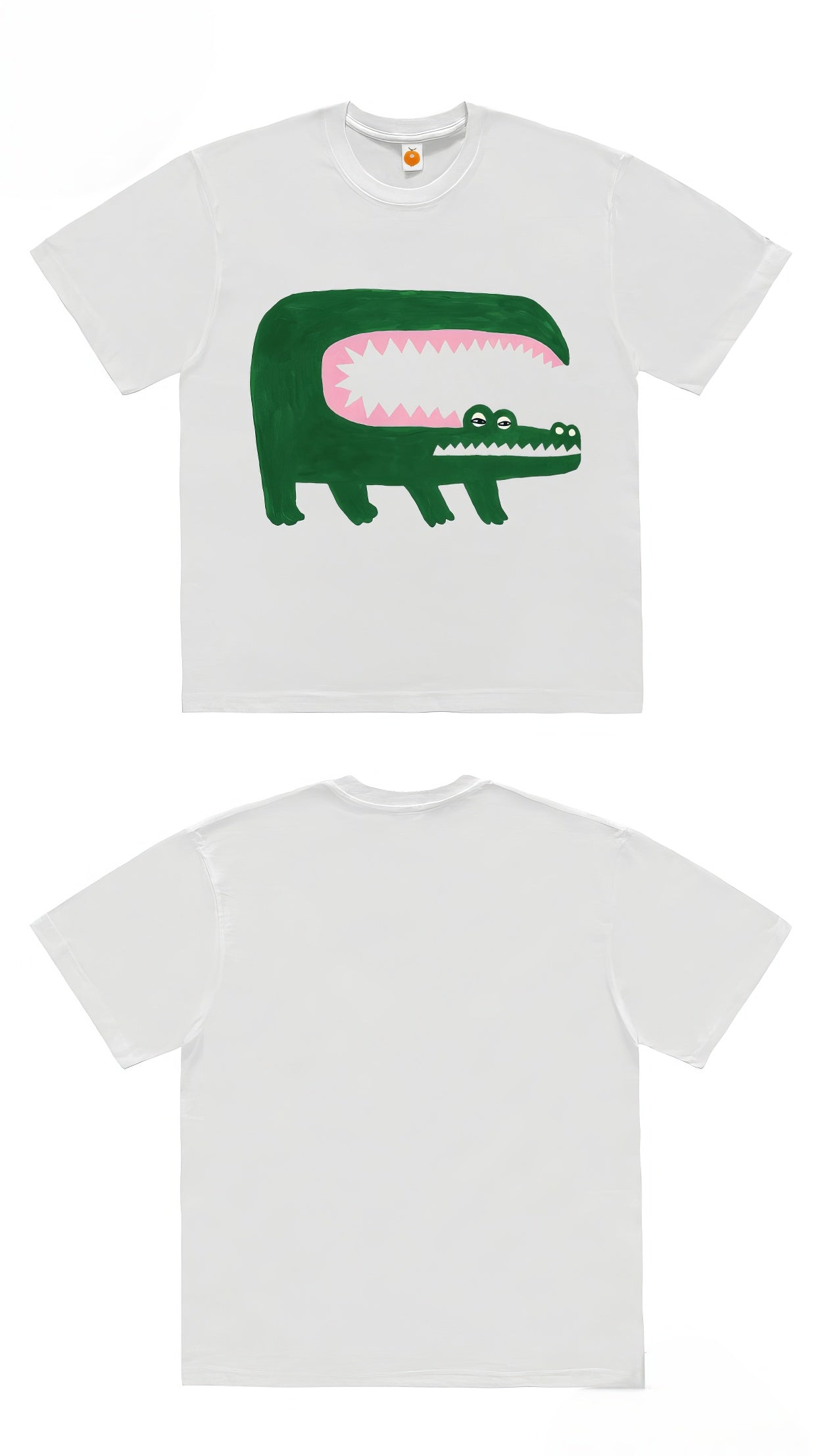 Wide-Mouth Crocodile Graphic T-Shirt