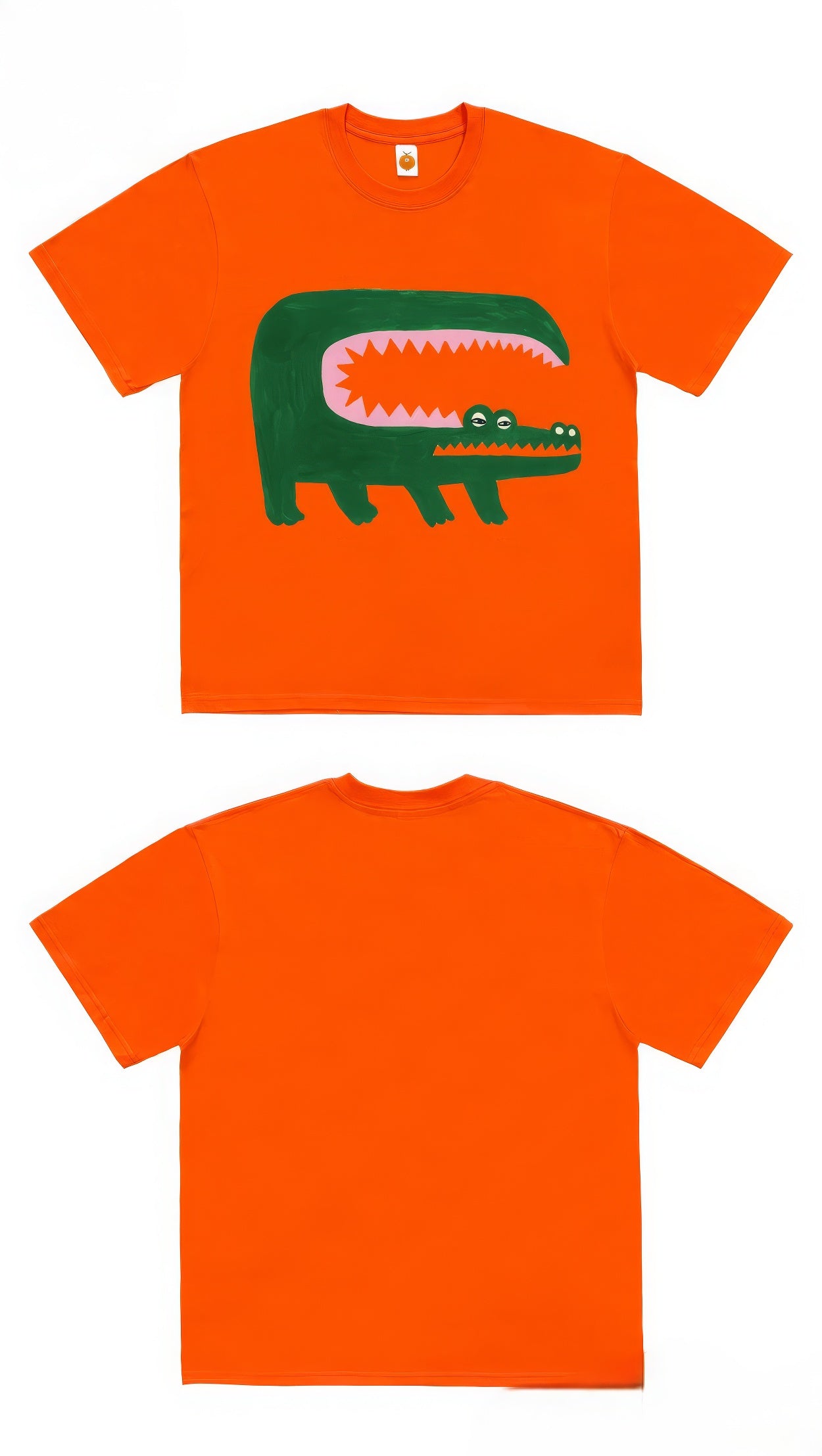 Wide-Mouth Crocodile Graphic T-Shirt