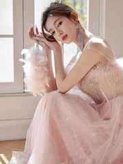 A-line Feather Prom Fairy Dress