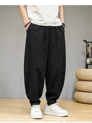 Men's casual loose fit pants with pockets.
