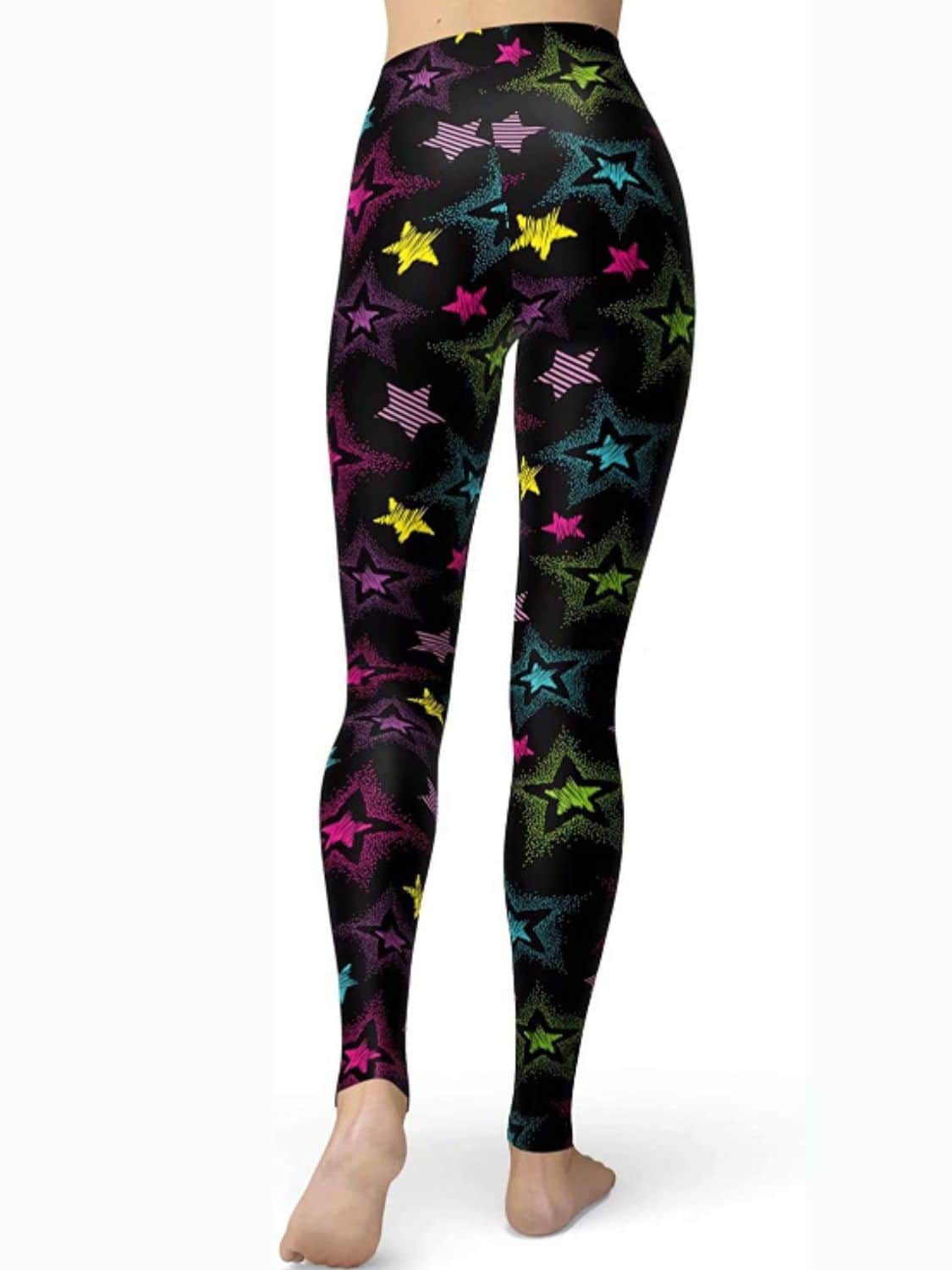 Abstract Print High Waist Active Leggings