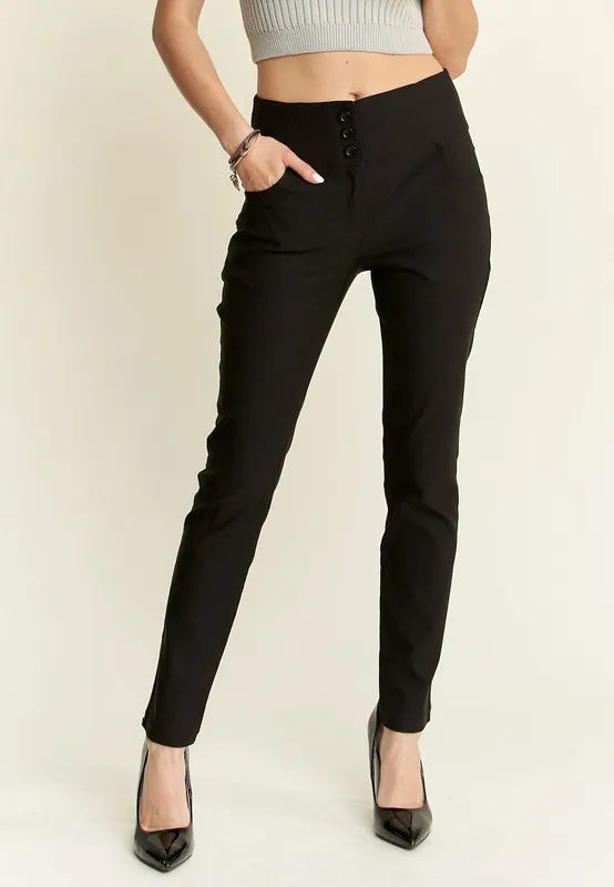 ADORA High Waist Skinny Pants Black / S