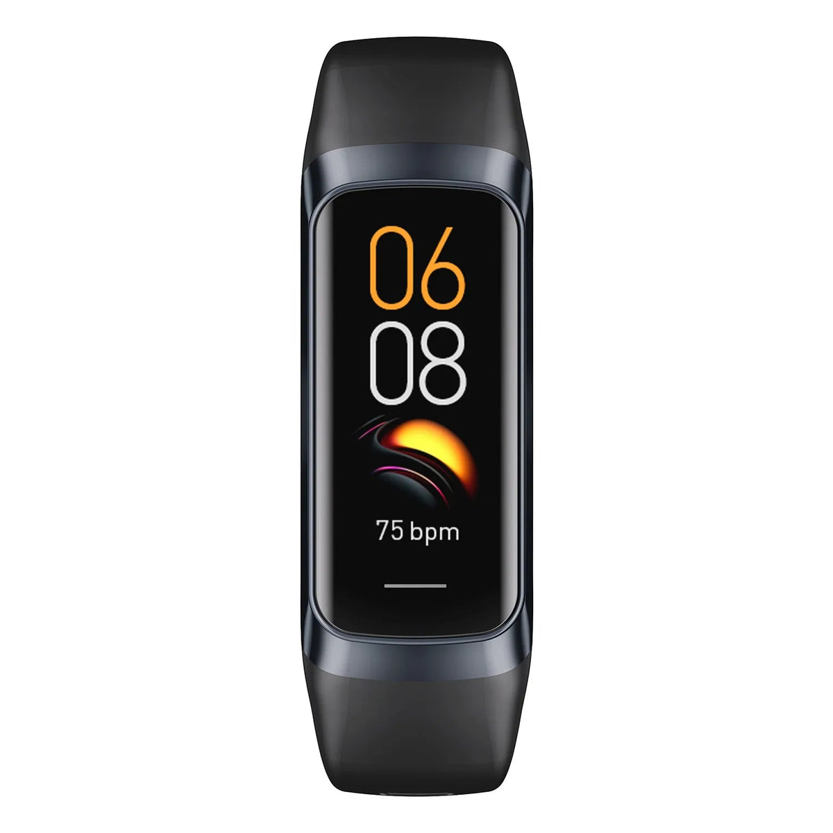 AMOLED Smart Watch with Heart Rate Monitoring, Waterproofing, and Temperature Tracking Black