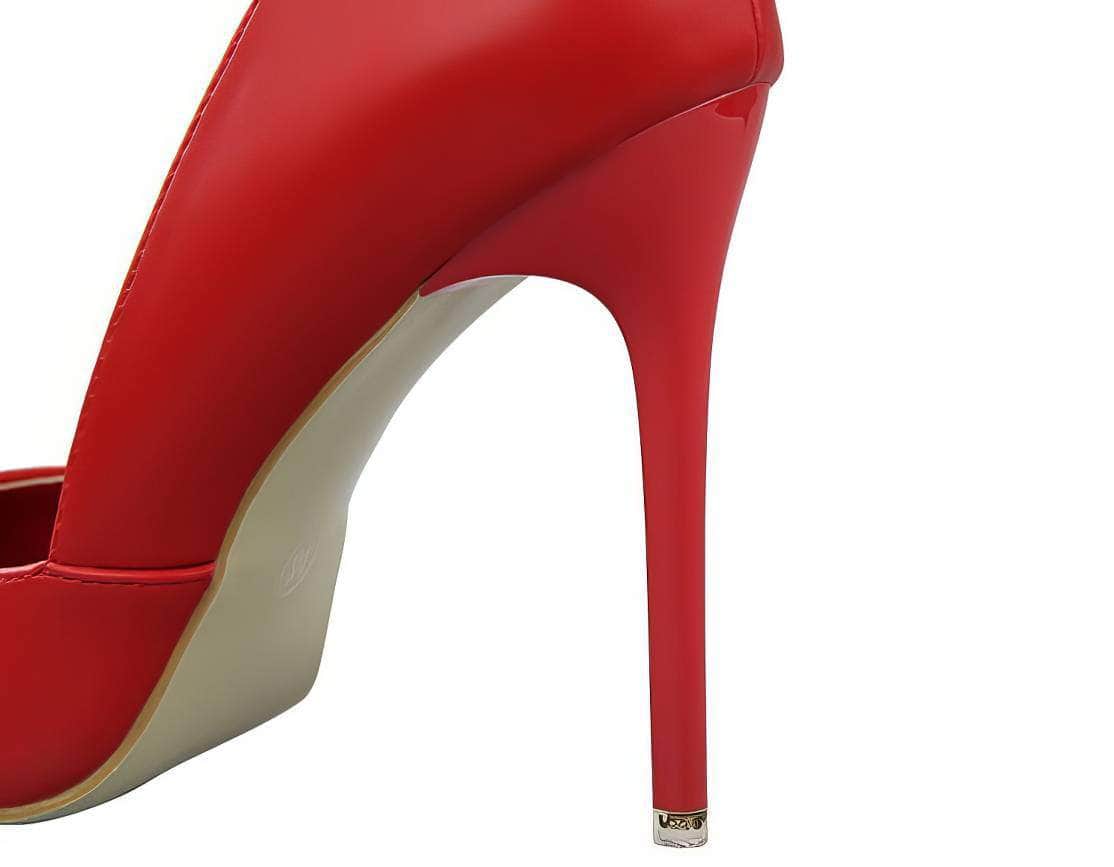 Ankle Cut-Out Pointy Toe Stilettos