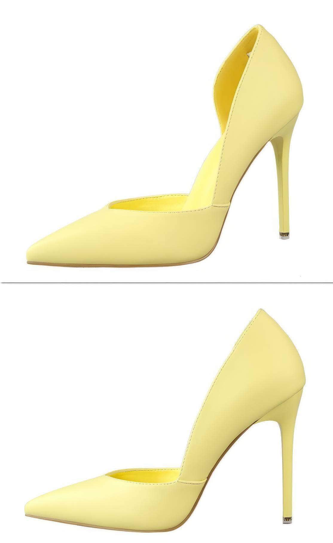 Ankle Cut-Out Pointy Toe Stilettos