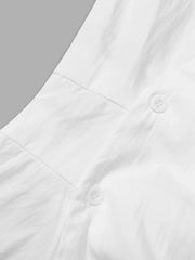 Asymmetric Collared Neck Long Sleeve Shirt