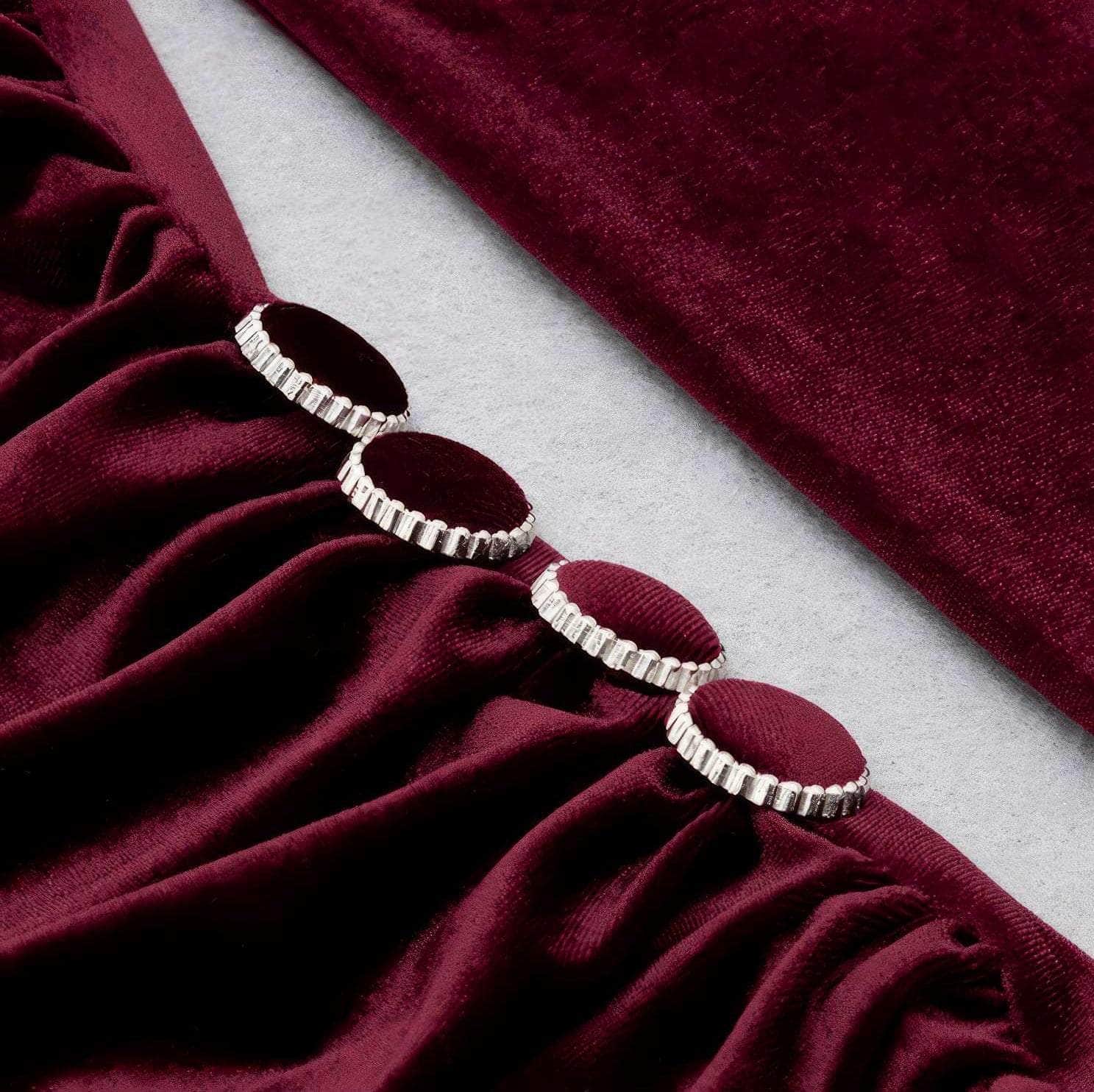 Asymmetrical Neck Ruched High Split Velvet Dress