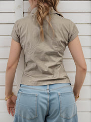 Camisa de manga corta con cuello alto Devine