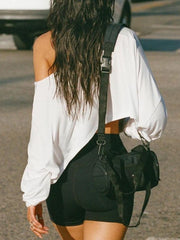 Camiseta de manga larga con un solo hombro Devine