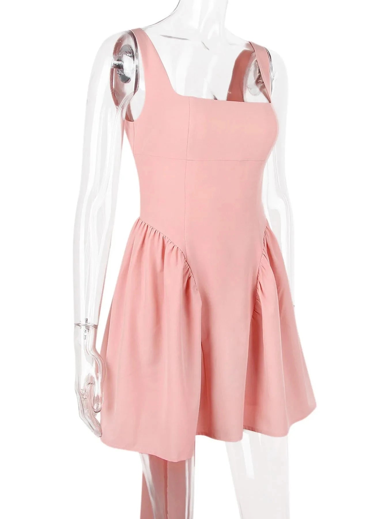 Backless Square Neck Mini Dress